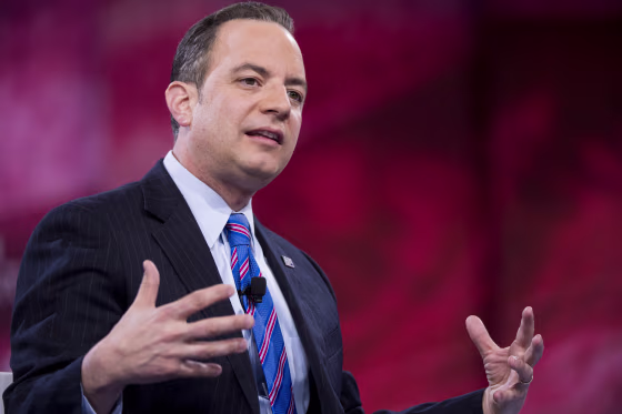 Image: Reince Priebus, chairman of the Republican National Committee, speaks in Oxon Hill, Md.