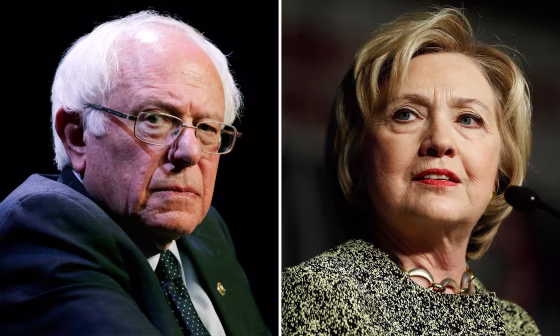 Image: Bernie Sanders and Hillary Clinton