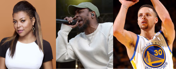 (L - R) Taraji P. Henson, Kendrick Lamar and Stephen Curry were named to TIME Magazine's 2016 "100 Most Influential People" list.