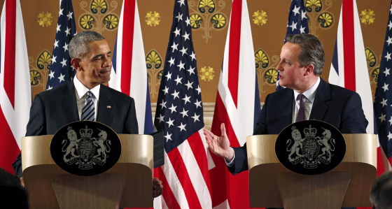 Image: U.S. President Barack Obama and British Prime Minister David Cameron