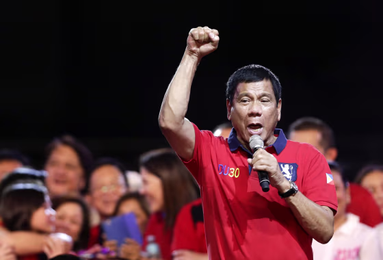 Image: Davao City Mayor Rodrigo Duterte on May 7, 2016