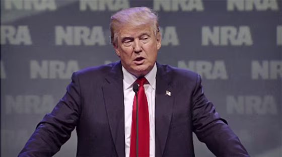 Donald Trump speaks to the NRA on May 20.