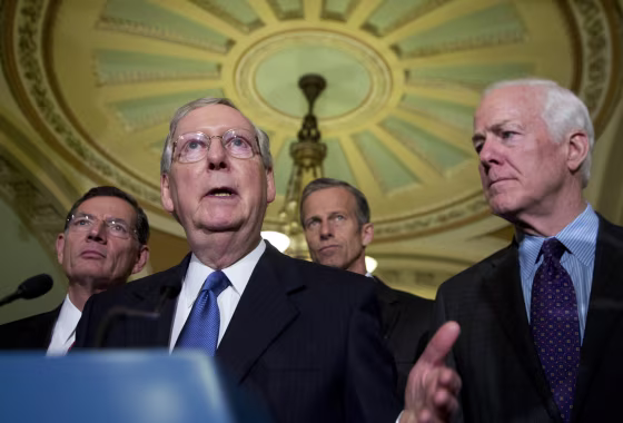 Image: Mitch McConnell, John Barrasso, John Thune, John Cornyn