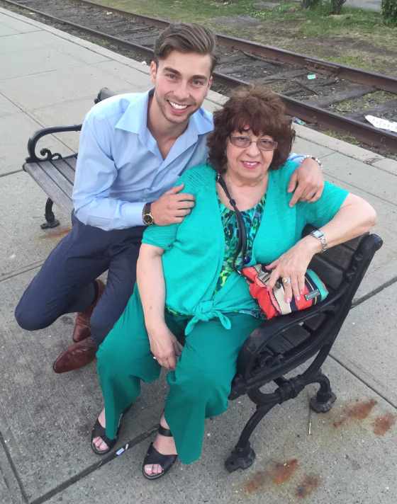 Darek Michael Wajda with his Abuela Rogelia Capote