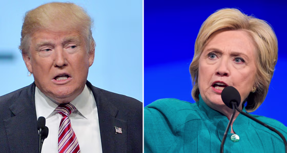Donald Trump and Hillary Clinton composite.