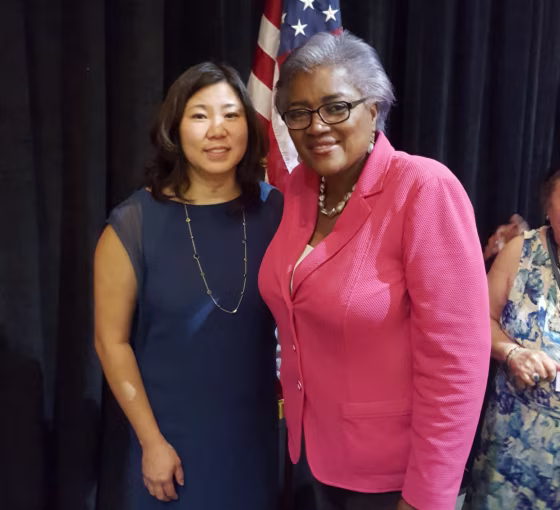 Rep. Grace Meng with Democratic National Committee Interim Chair Donna Brazile.