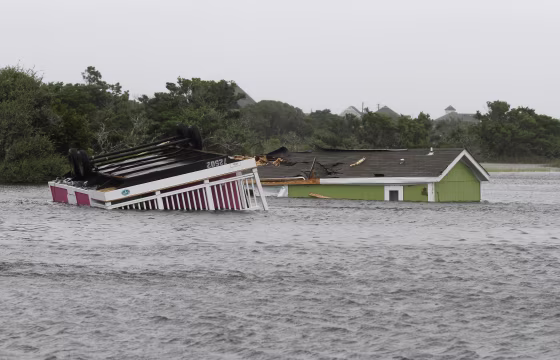 Image: Hurricane damage in Hatteras, N.C.