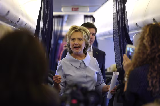 Image: Hillary Clinton Campaigns On Labor Day In Ohio And Iowa