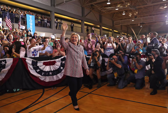 Image: Democratic Presidential Candidate Hillary Clinton Campaigns In Greensboro, North Carolina