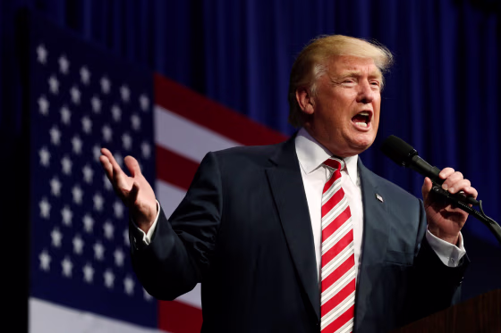 Image: Trump holds a rally with supporters in Aston, Pennsylvania, U.S.