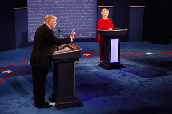 Image: Hillary Clinton And Donald Trump Face Off In First Presidential Debate At Hofstra University
