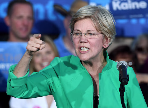 Image: Elizabeth Warren Campaigns For Hillary Clinton In Las Vegas