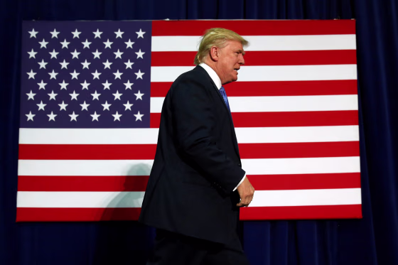 Image: Trump holds a campaign rally in Fletcher, North Carolina