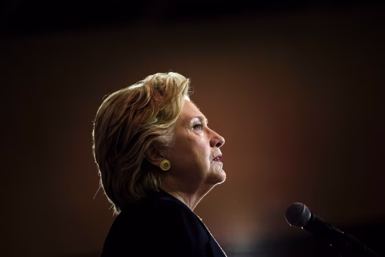 Image: Hillary Clinton speaks during a North Carolina rally