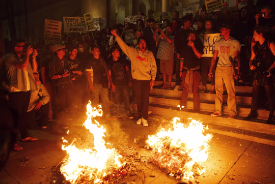 Image: Protest against President-elect Donald Trump in Los Angeles, California