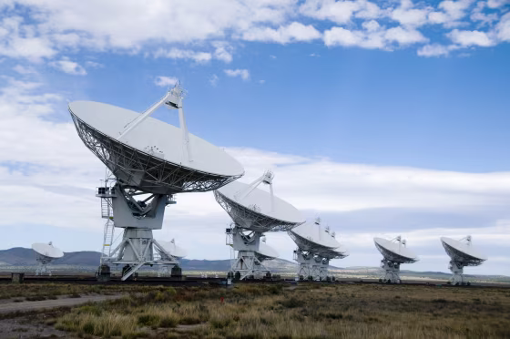 Image: New Mexico's Very Large Array Radio Telescope.
