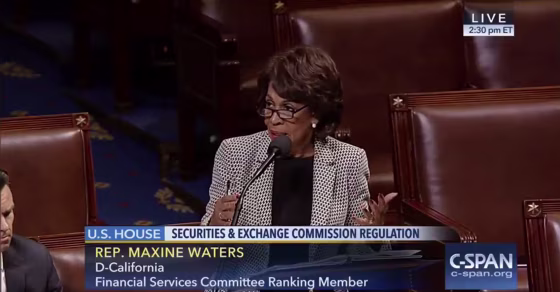 Image: Rep. Maxine Waters speaking on C-SPAN on Jan. 12.
