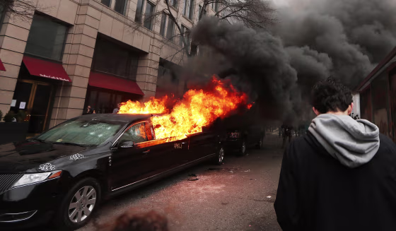 Image: Protesters And Trump Supporters Gather In D.C. For Donald Trump Inauguration