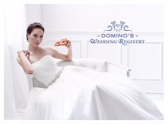 Domino's Pizza new wedding registry site.