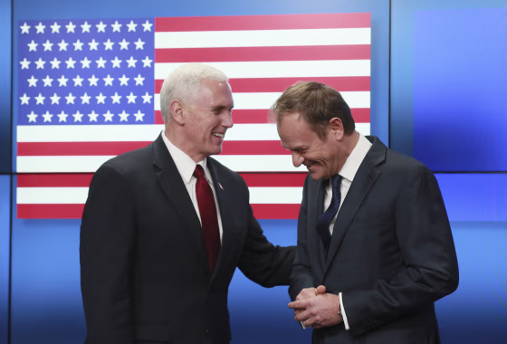 Image: US Vice President Mike Pence in Brussels