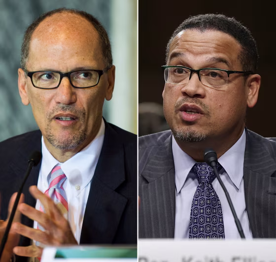 Image: Tom Perez and Keith Ellison are candidates to lead the DNC