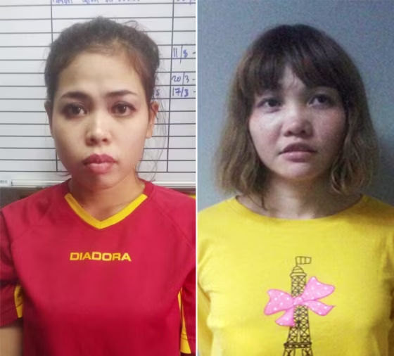 Image: Siti Aisyah and Doan Thi Huong were arrested in connection with the murder of Kim Jong Nam