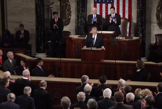 Image: Trump addresses a joint session of Congress