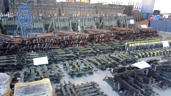 Image: Guns recovered by police in Spain