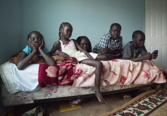 Image: Children of refugees who fled civil war in Sudan and have now resettled in Maryville, Tenn.