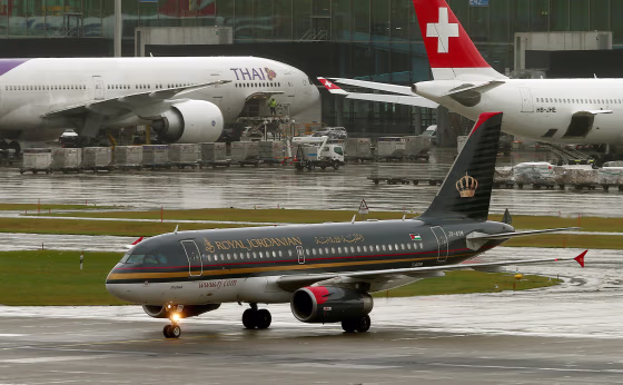 Image: An Airbus A319-132 aircraft of Royal Jordanian Airlines is seen on Oct. 21, 2016.