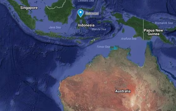 Images: A map showing Sulawesi island