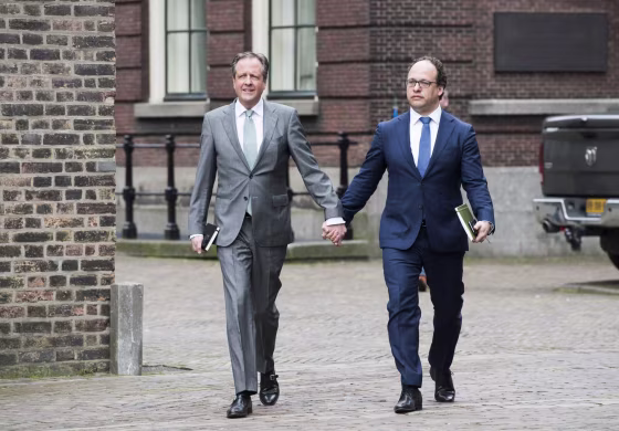 Image: Solidarity action for gay men who were abused after holding hands