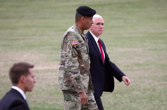 Image: Mike Pence at Camp Bonifas, South Korea