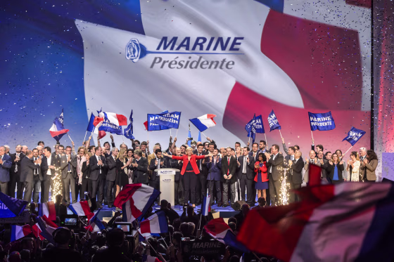 Image: Marine Le Pen campaign rally in Paris
