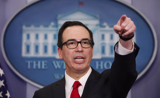 Image: Secretary of the Treasury Mnuchin discusses Trump administration's tax reform proposal at the White House in Washington