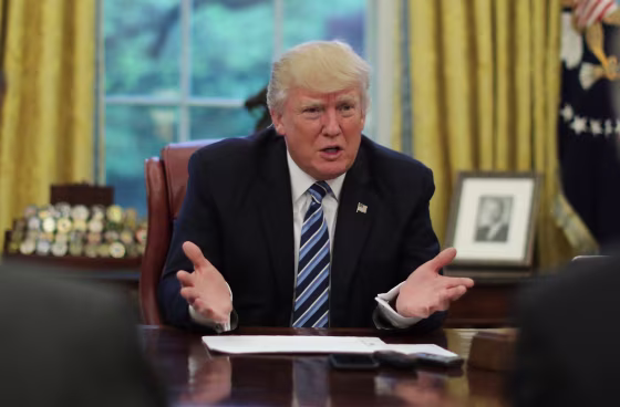 Image: President Trump speaks during a Reuters interview in the Oval Office at the White House in Washington