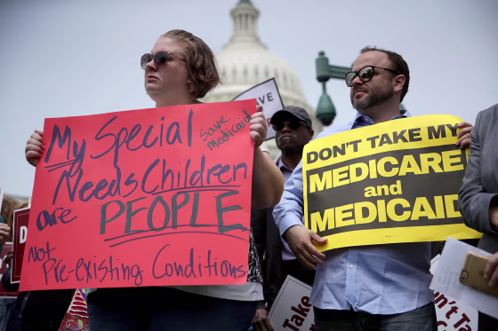 Image: Democratic Senators Speak Out Against Trump's Health Care Plan