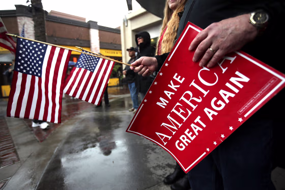Image: Trump Supporters Rally In Favor Of \"America First\" Agenda
