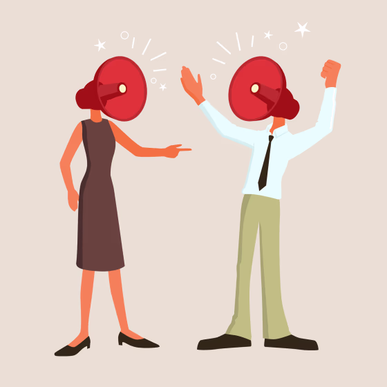 Image: Illustration of a man and woman arguing