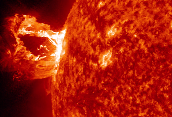 Image:This image provided by NASA shows the sun releasing a M1.7 class flare.