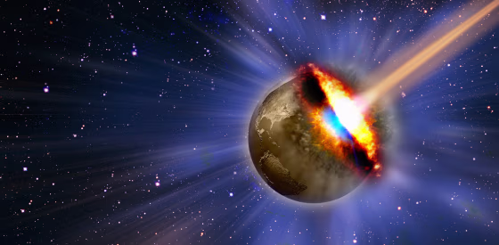 Comet hitting earth