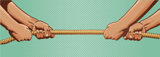 Image: Pulling a rope