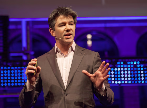 Travis Cordell Kalanick, co-founder of Uber, speaks in Amsterdam, The Netherlands in 2016.