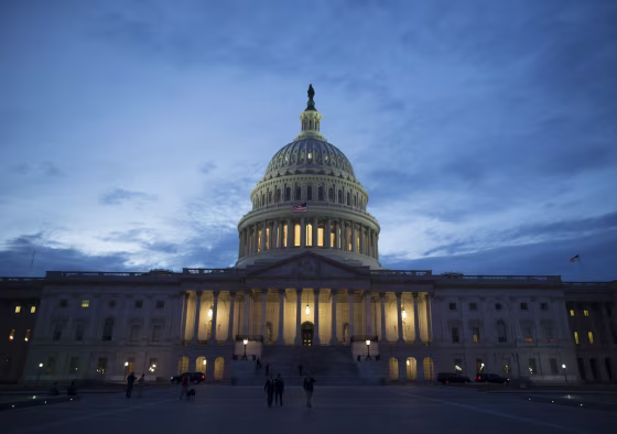 Image: U.S. Capitol Building at sunset