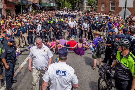 Image: NYC protesters arrested during the pride march