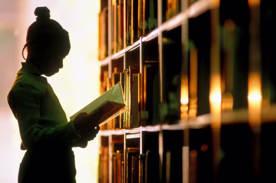 Image: Young Female Student in Silhouette