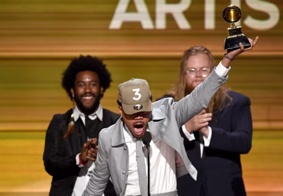 Image: Chance the Rapper Accepts Grammy at 59th GRAMMY Awards -  Show