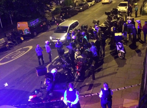 Image: The scene of an acid attack in London