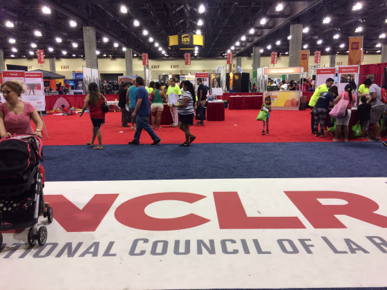 NCLR has changed its name to UnidosUS. This photo is from its final national conference in July 2017 with its former name and logo.