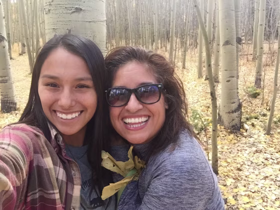 Ingrid Rizo and her college-bound daughter Lina Krueck at high school graduation in Colorado.